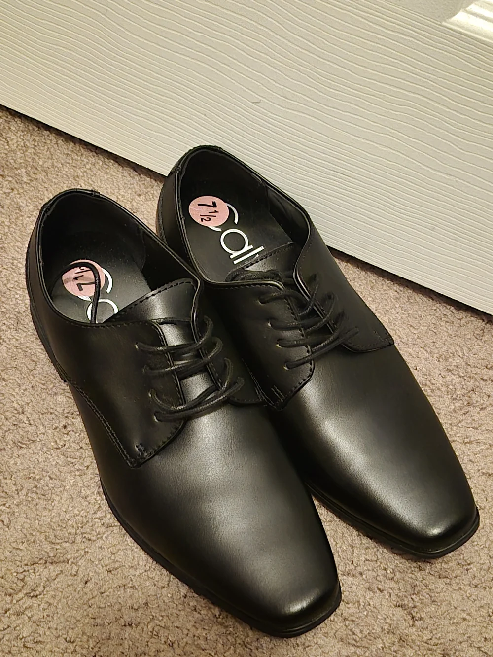 Calvin Klein Black Lace-Up Derby Shoes
